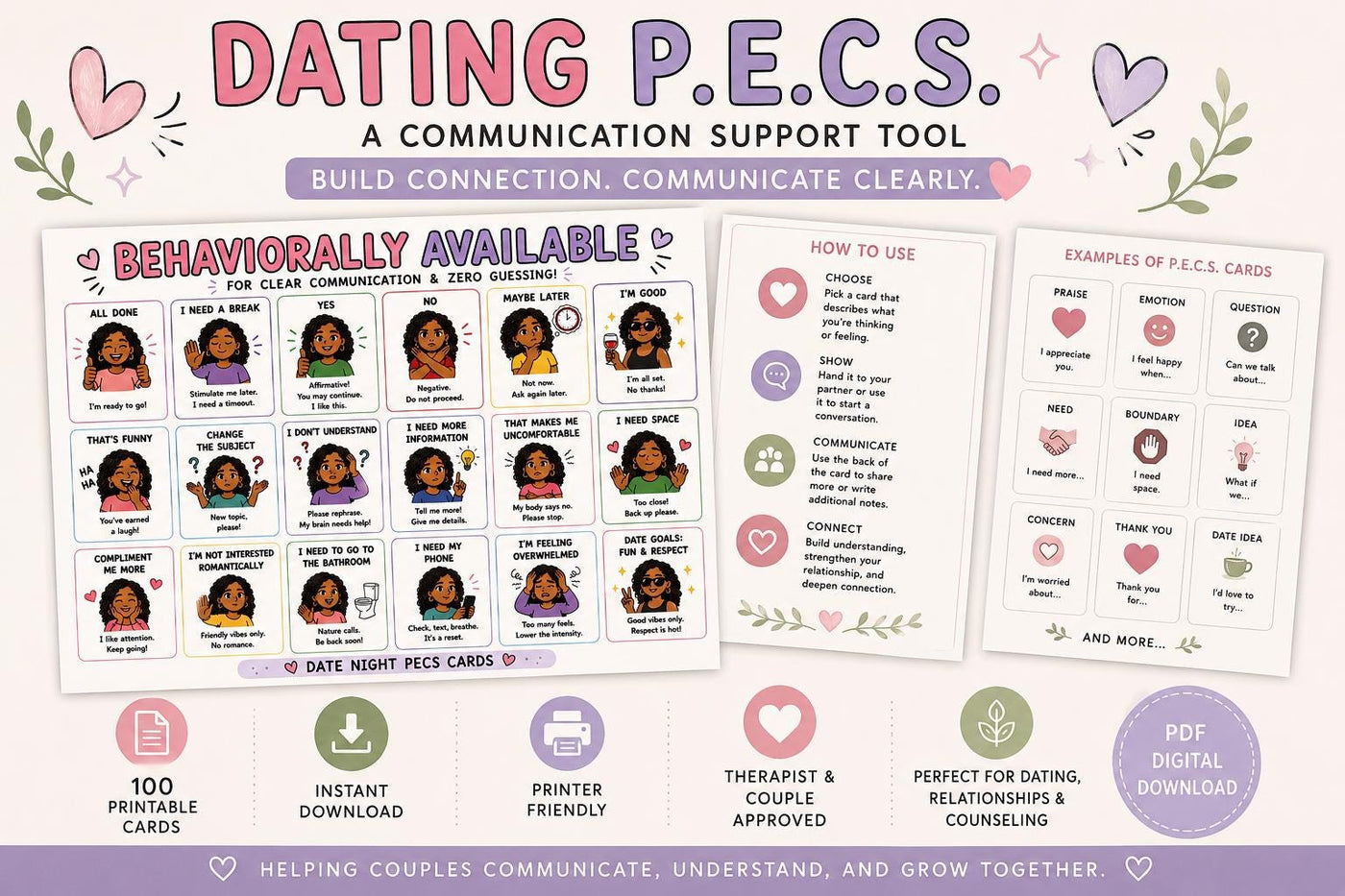 Behaviorally Available- Dating Behavior Cards