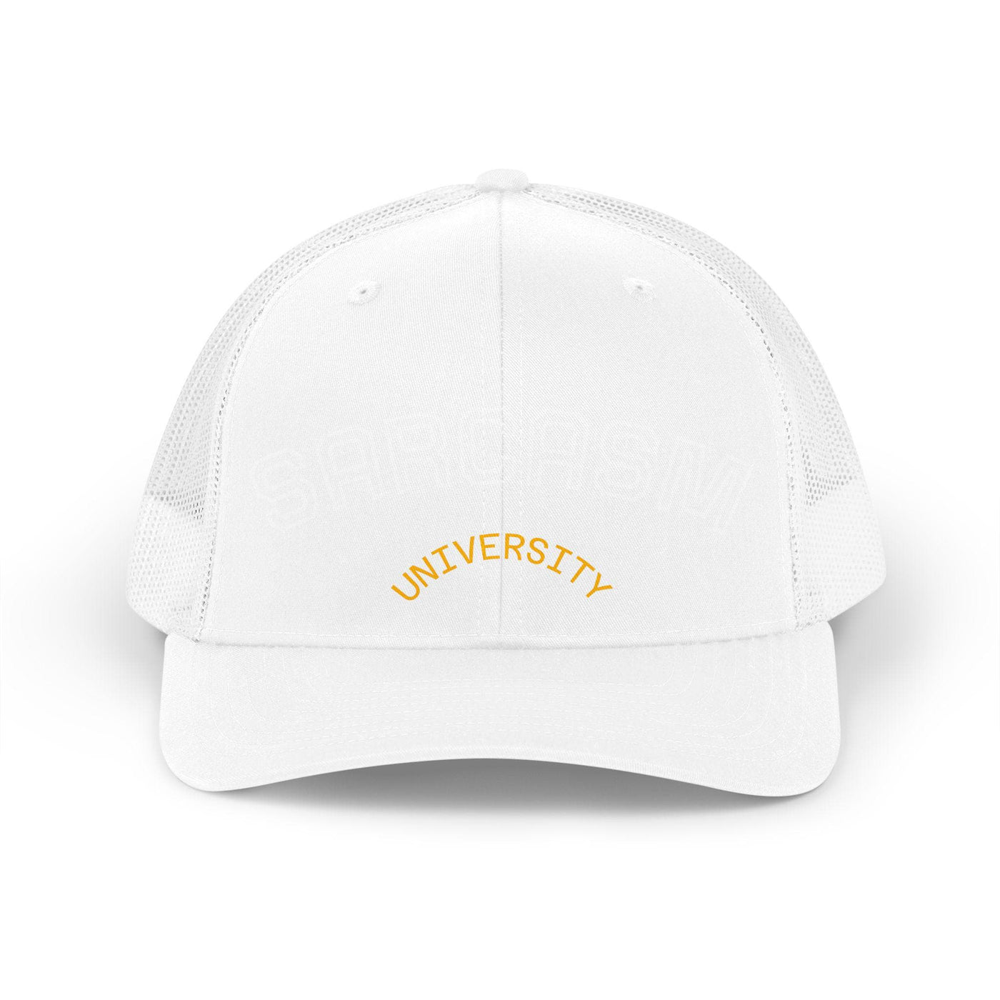 Sarcasm University trucker hat | distressed script text mesh cap