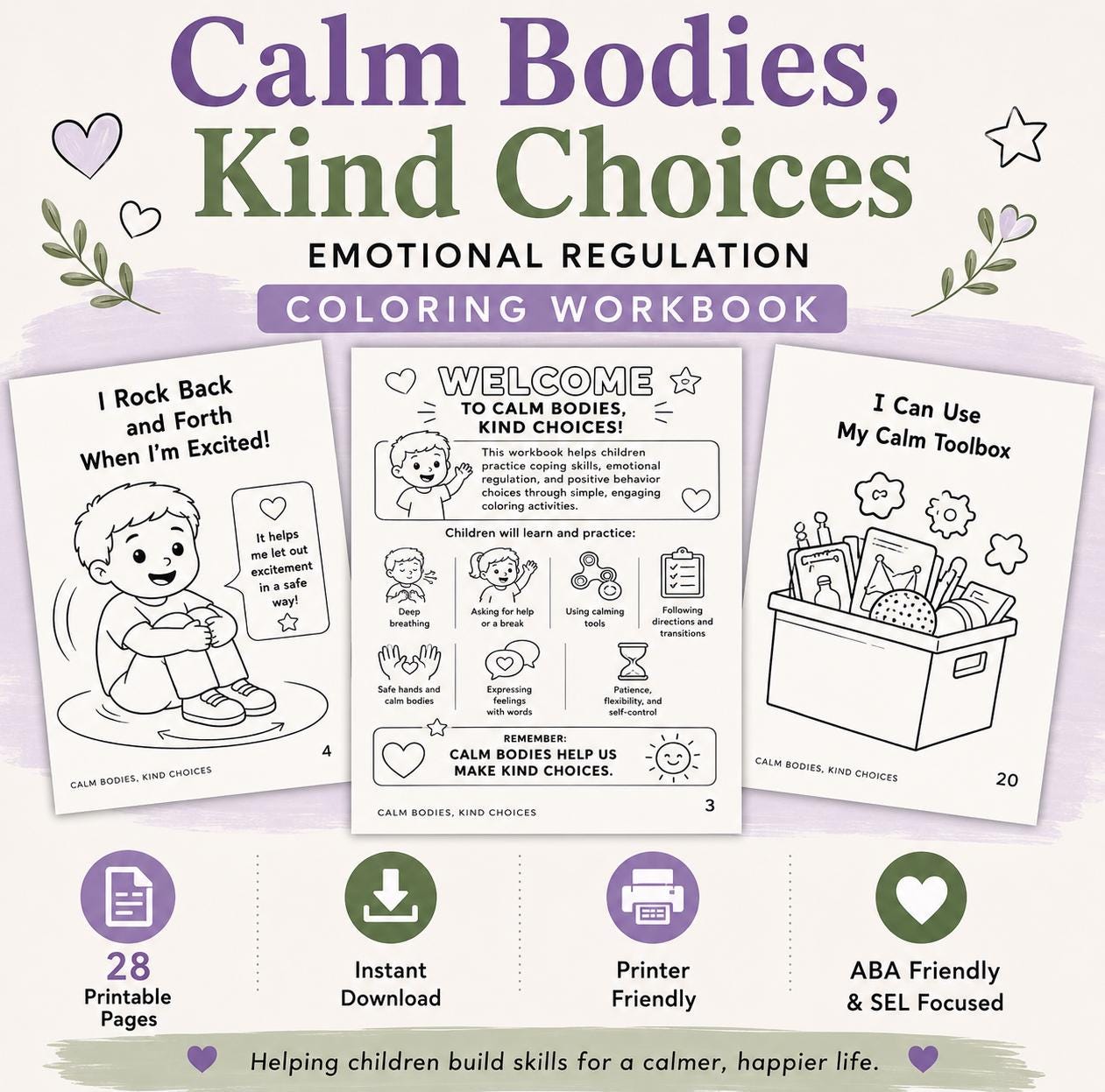 Coping Skills Coloring WorkBook